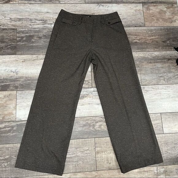 Sandro Sportswear Wide Leg Dress Pants Espresso Saddle Color Size 8 - Picture 1 of 11
